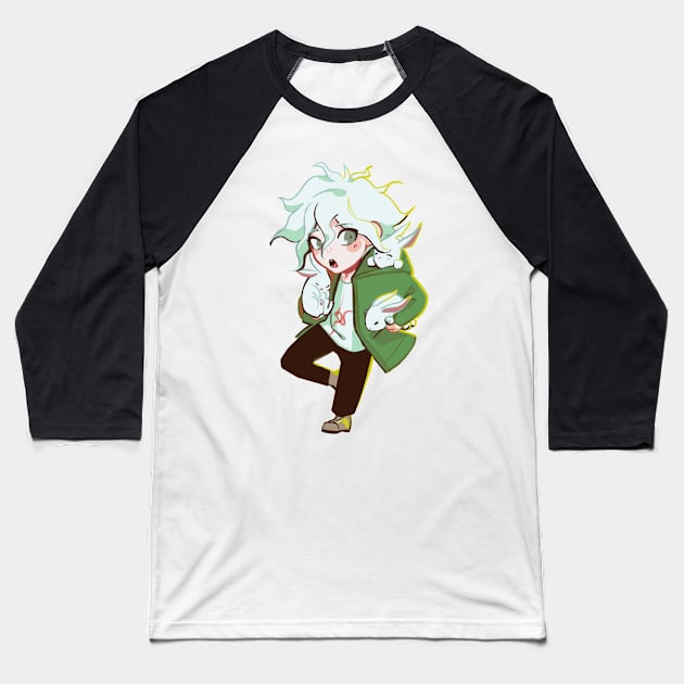 Lucky Rabbit Nagito Baseball T-Shirt by chompfig